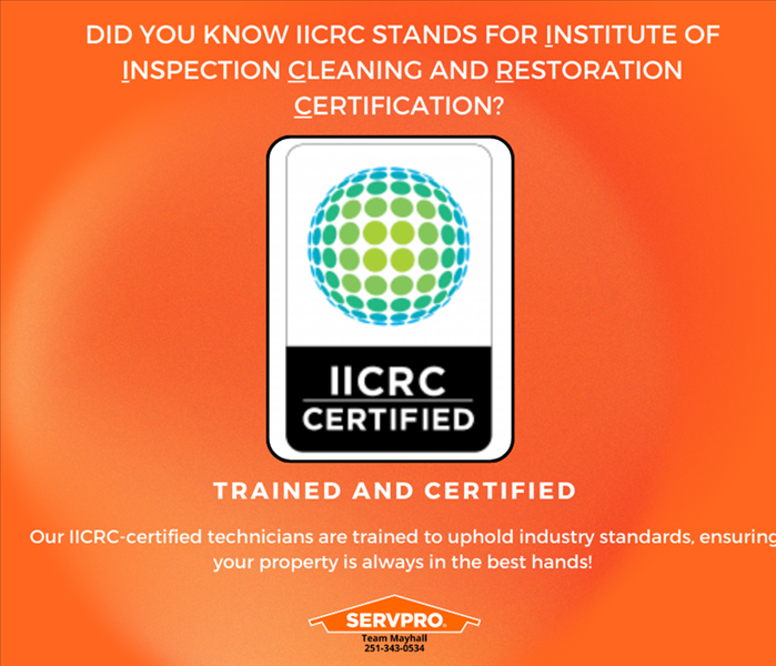 IICRC Certified Firm, Leader in the Industry, Mobile, AL