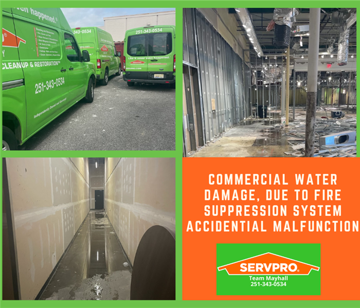 commercial water damage, commercial water clean up, commercial water restoration