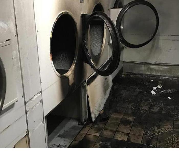 dryer with smoke and soot damage